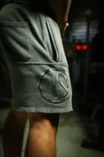 Acid Gray Stone Washed Shorts 1.webp