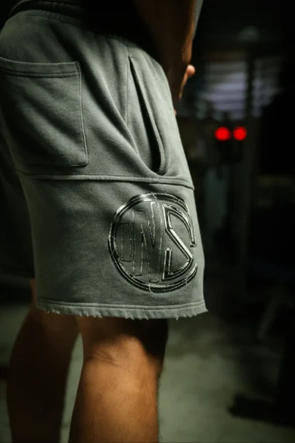 Acid Gray Stone Washed Shorts 1.webp