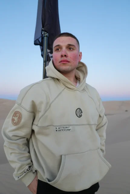 Beige Tactical Scorpion Hoodie.webp