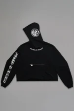 Black Ci Patched Crop Hoodie.webp