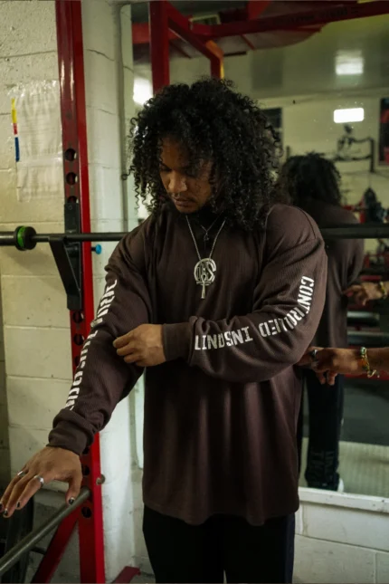 Brown Iron Therapy Long sleeve Waffle Thermal 2.webp