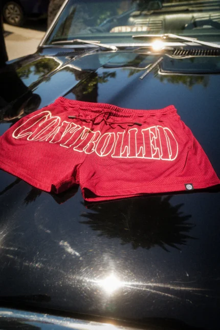 Cherry Red Mesh 3.5 Seam Shorts.webp
