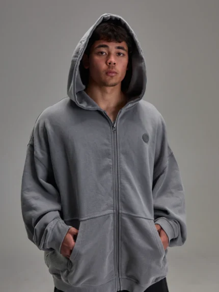 Embossed Grey Heavyweight Zip up 1.webp