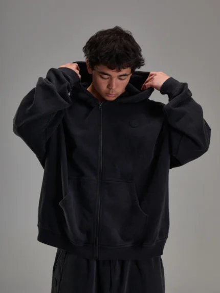 Faded Black Heavyweight Zip Up 1.webp