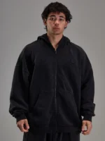 Faded Black Heavyweight Zip Up.webp